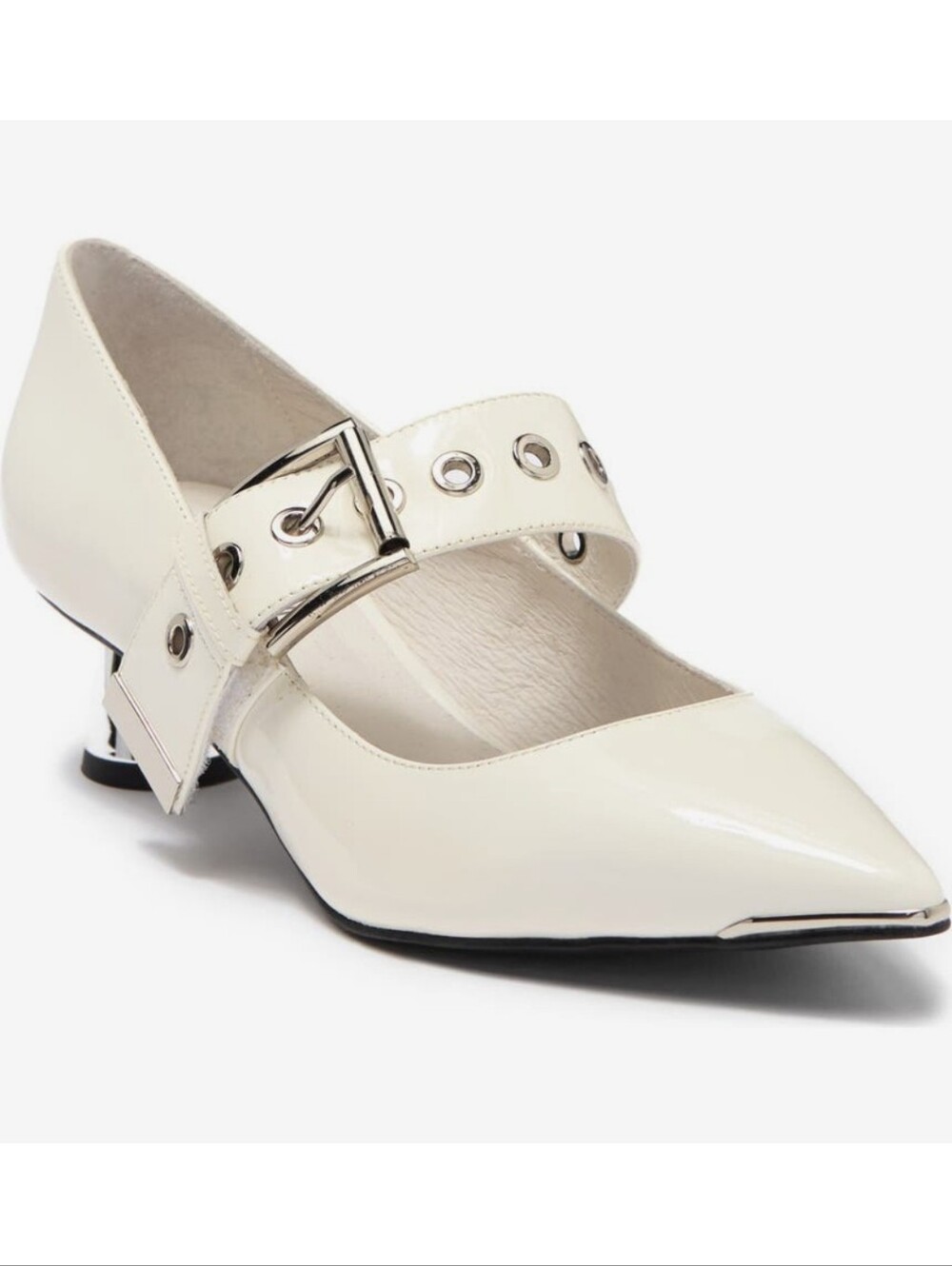 Jeffrey Campbell white patent leather Desmon heels NWB Size 8.5
